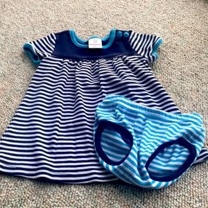 Hanna Andersson dress with bloomers size 6-12 months